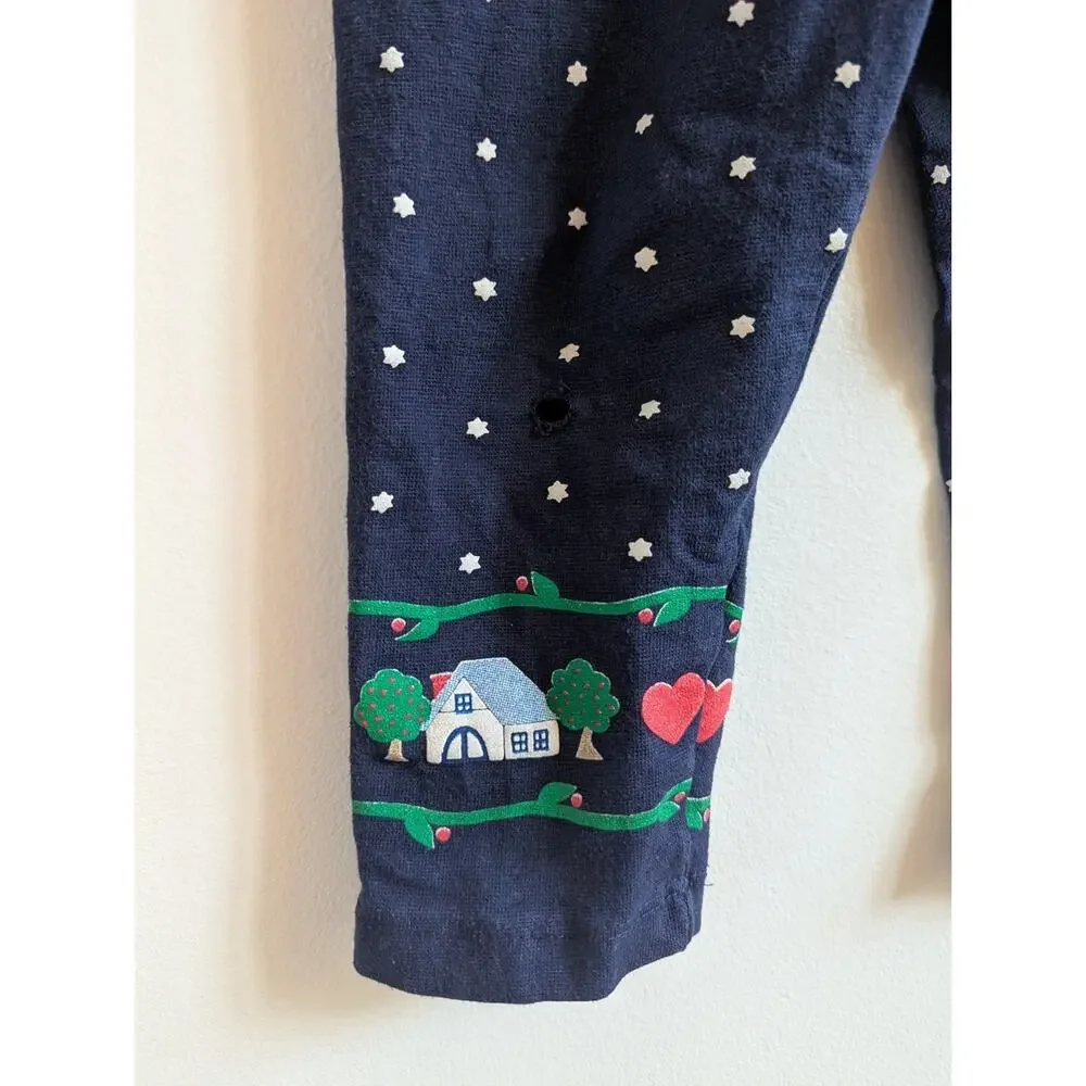 Vtg 90s Spumoni 3-4T Girls Navy House Pants